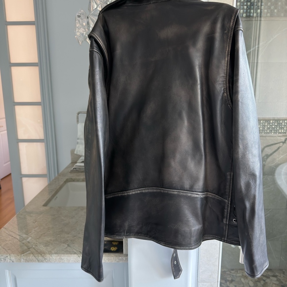 Nasty Gal Real Leather Washed Moto Jacket - Picture 10 of 13